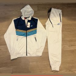 White N Blue Nike Sweatsuit Size Medium N Xl 