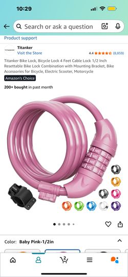 Pink Bike Lock