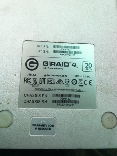 G RAID 20 TB/To