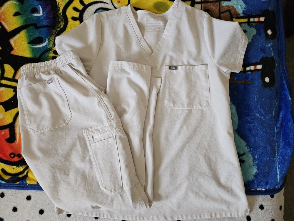 Figs Scrubs White Medium