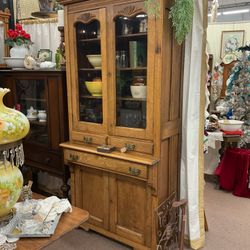 Antique Hutch w/ Glass Doors
