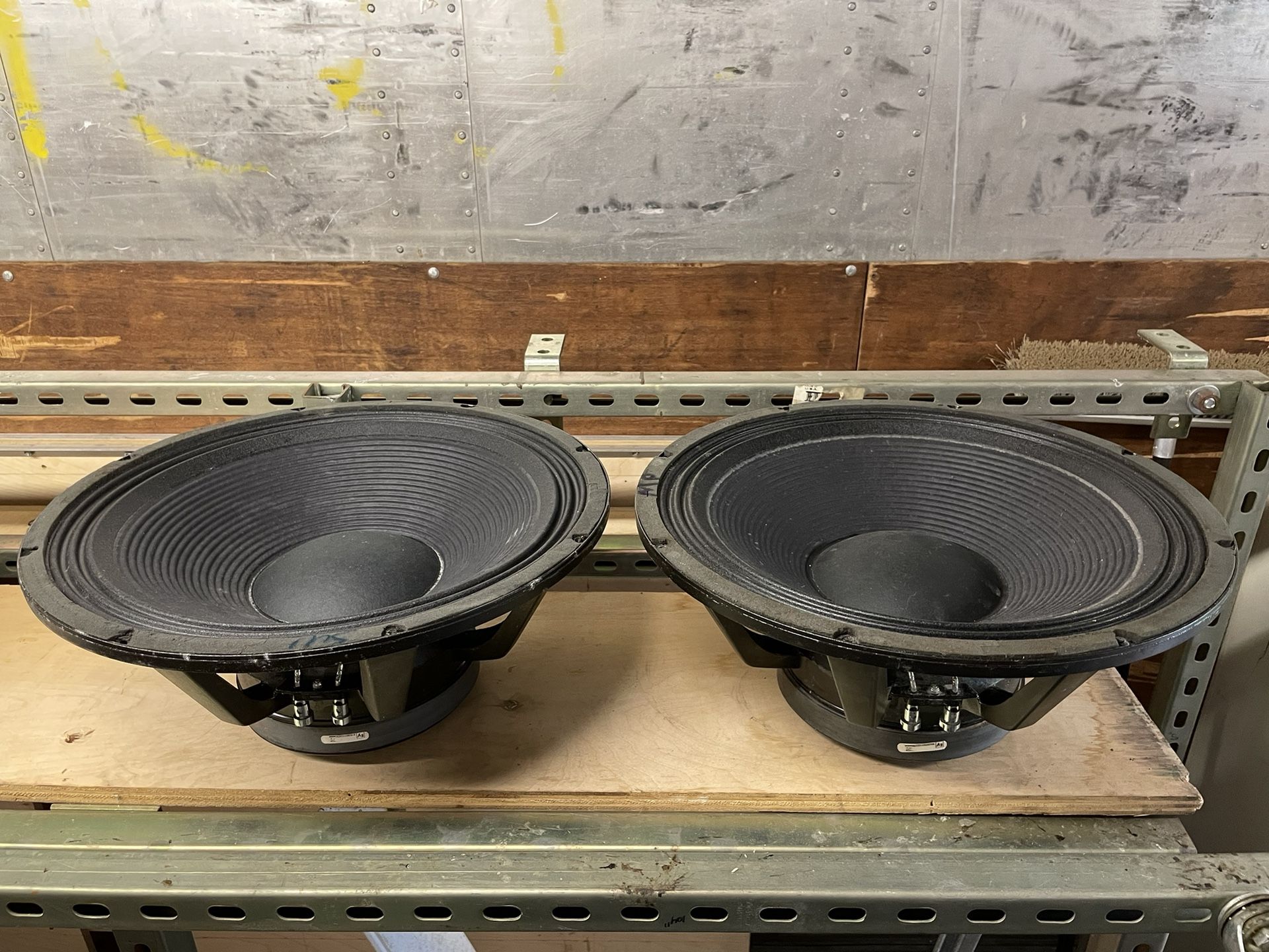 Four EV Electrovoice EVX-180B 18" subwoofer drivers