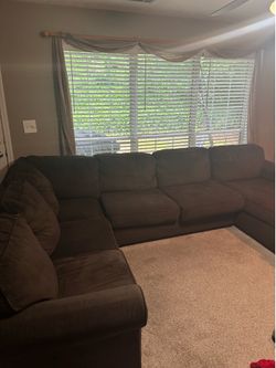 Brown sectional