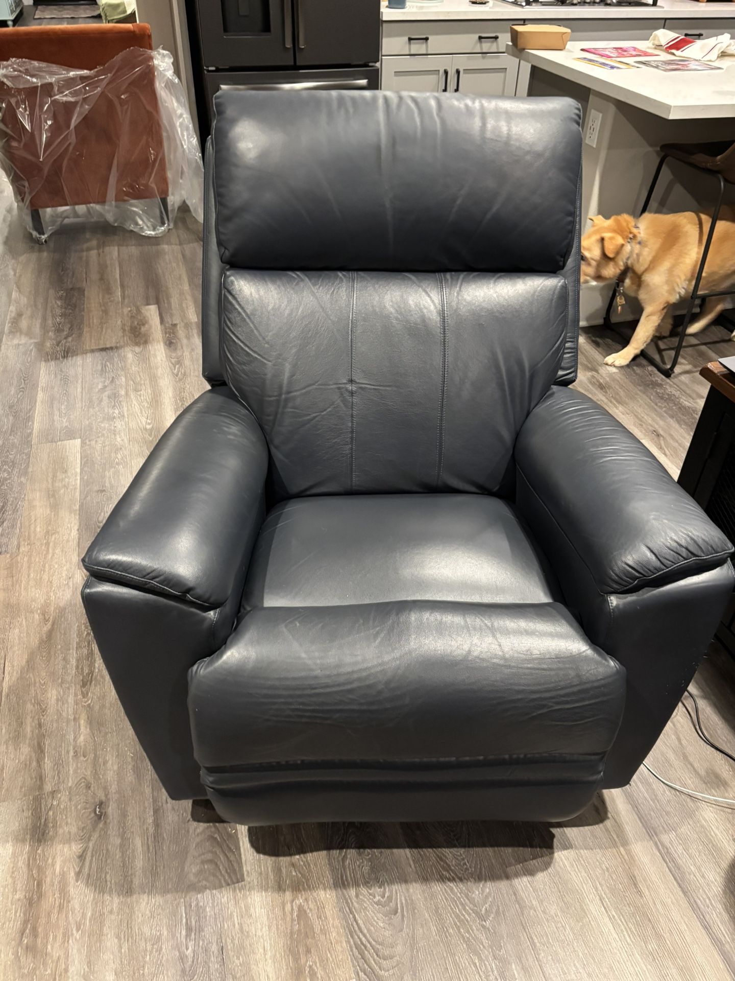 FREE Lazy boy Swivel Recliner Dark Blue Leather