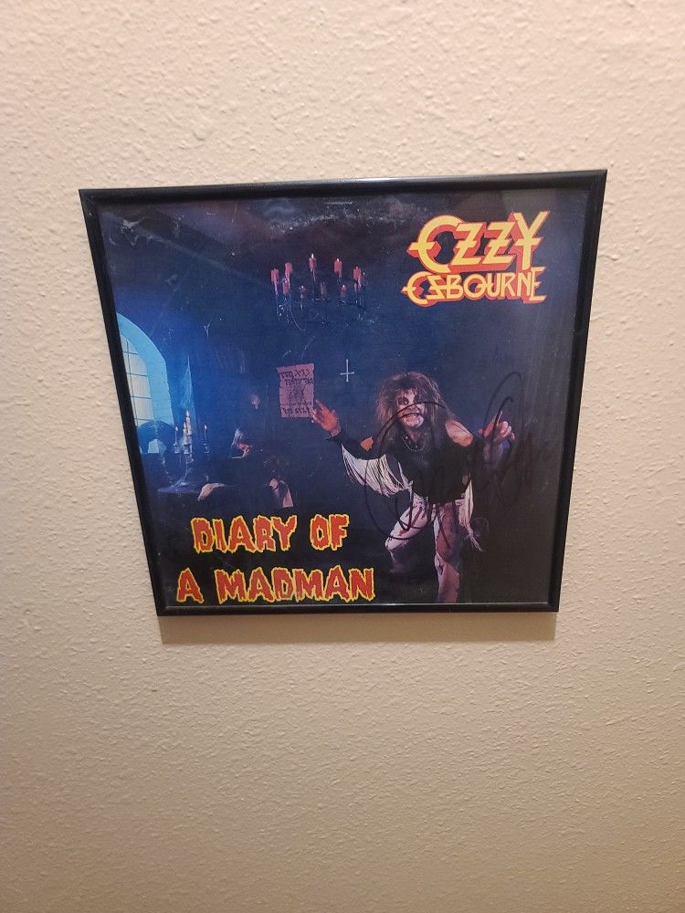 Signed And Framed Ozzy Album