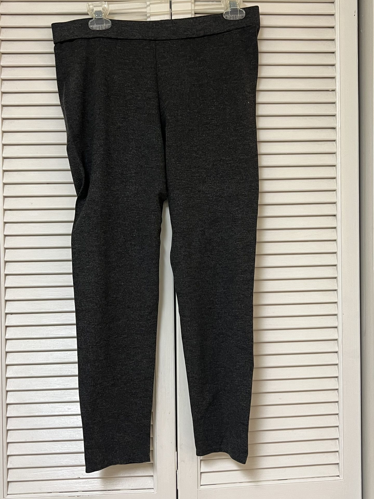 Max Studio Women’s Weekend Black Heathered Pants Leggings - Size Large - GUC