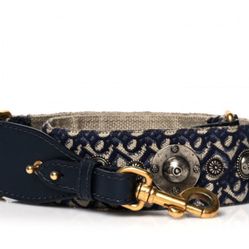 CHRISTIAN DIOR Oblique Studded Shoulder Strap Blue