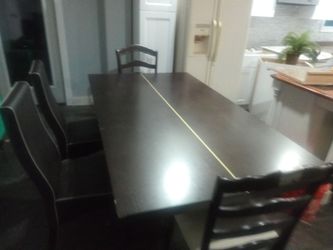 Wood dining table