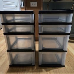 Iris 4 Drawer Storage Organizer (Set Of 2)
