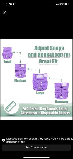 Size medium female dog reusable diapers