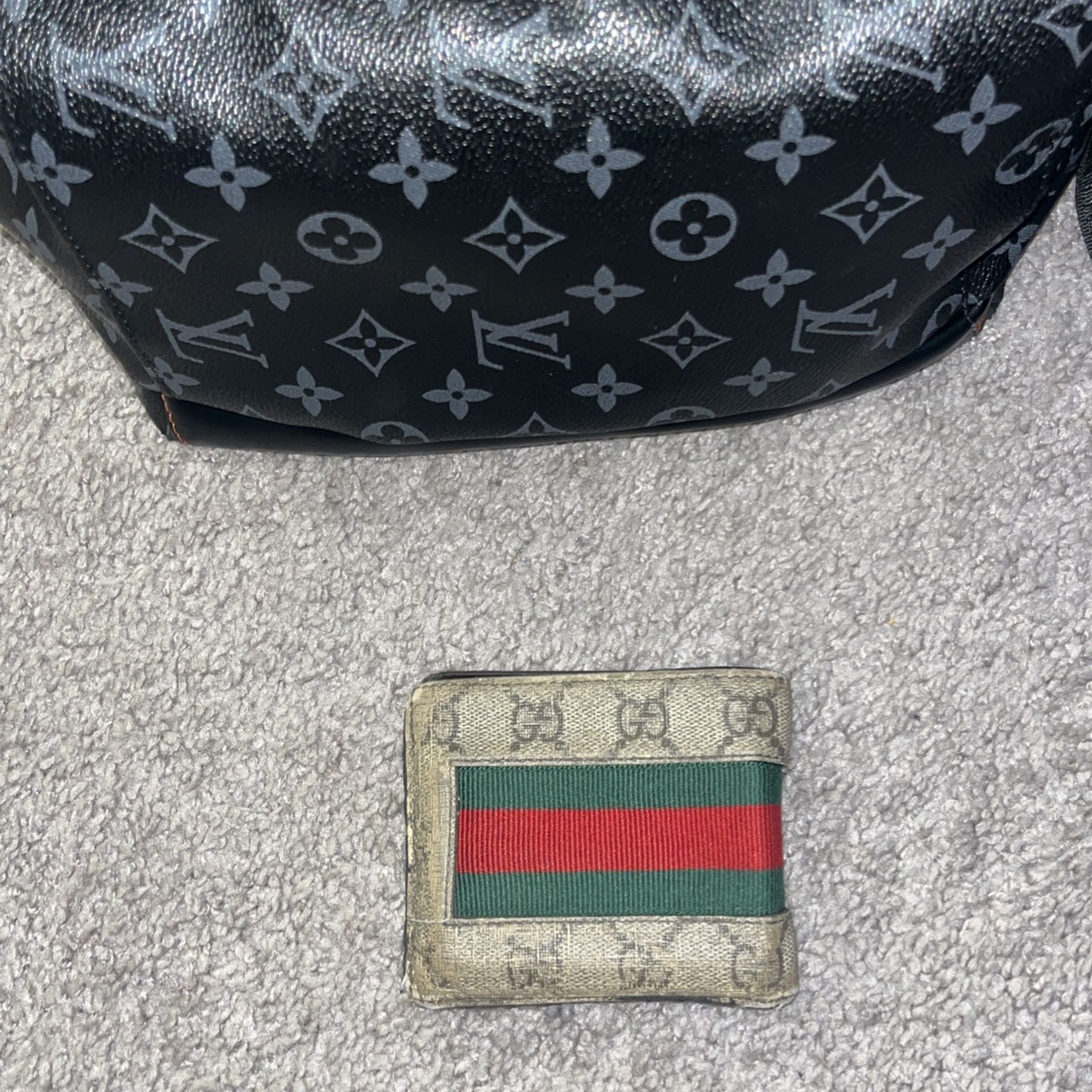 Louis Vuitton Backpack And Gucci Wallet