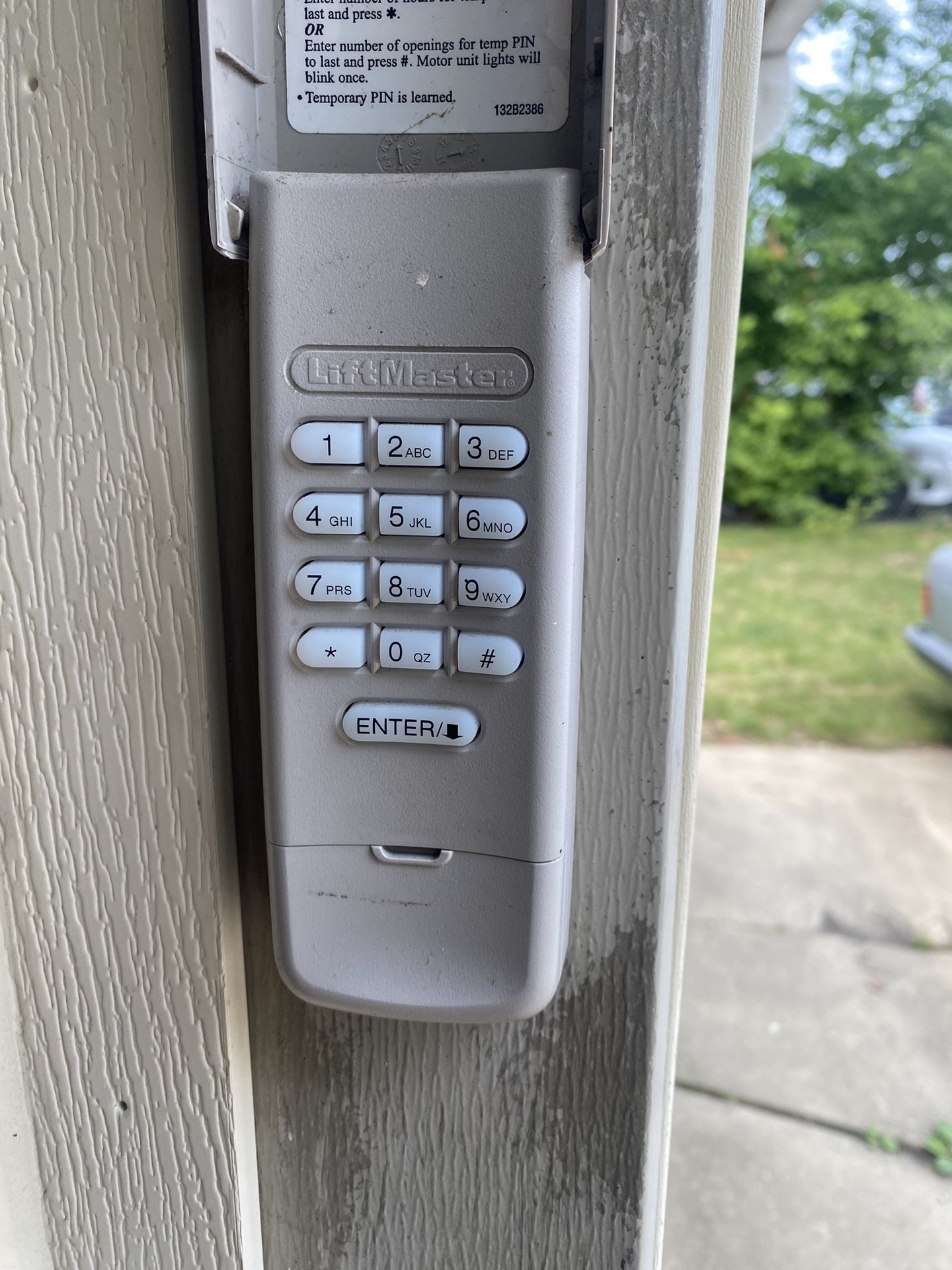 Garage door and opener