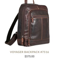 Jack George Voyager Buffalo Leather Backpack 