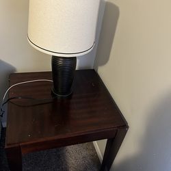 Lamp and side table times 2