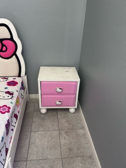 Hello kitty bed frame with dressers