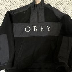 Obey World Wide 1/2 Zip Up Sherpa 