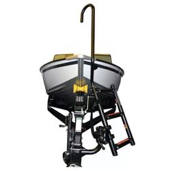 Quality Mark 28802 41.3"H 4-Step Port Bow Ladder w Left Handrail