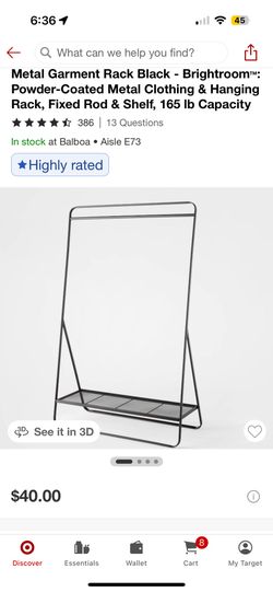 Clothing Rack - Target Like New