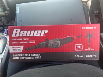 BAUER 5.3 Amp, 1/2 in. x 18 in. Bandfile Belt Sander
