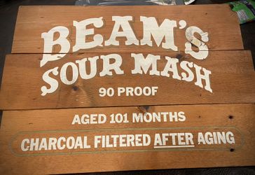 Vintage Whiskey Sign - BEAM WHISKEY