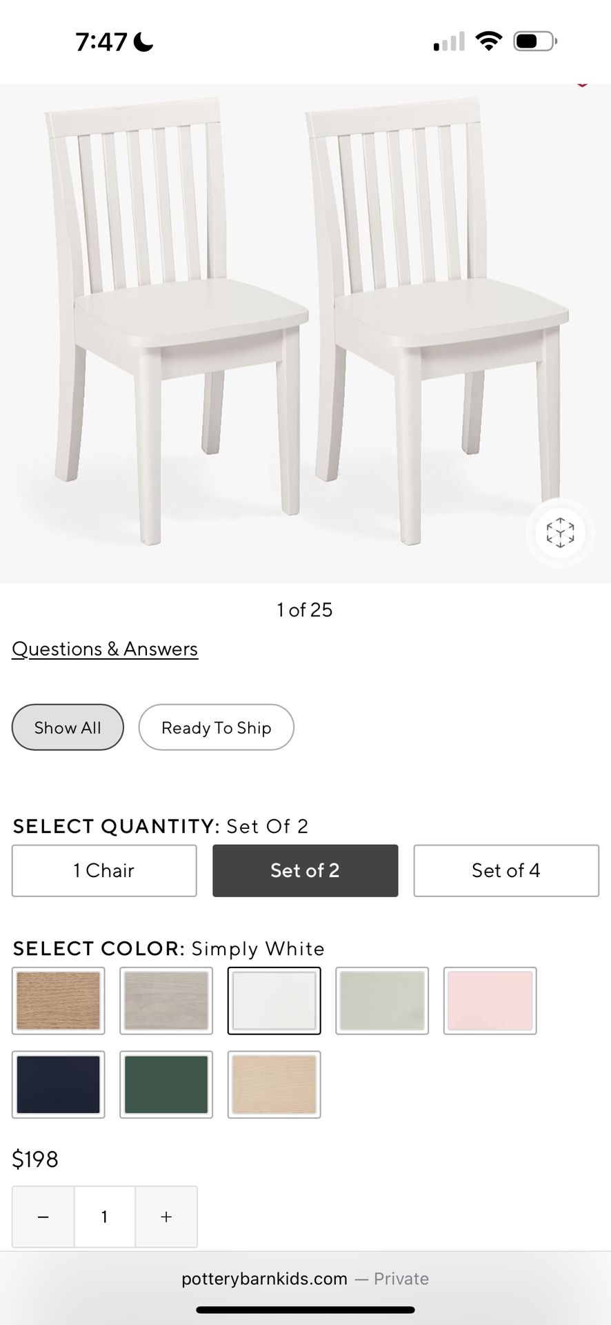 Pottery Barn Kids Carolina Chairs
