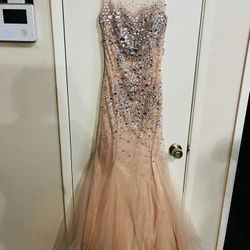 Beautiful Peach Prom Dress