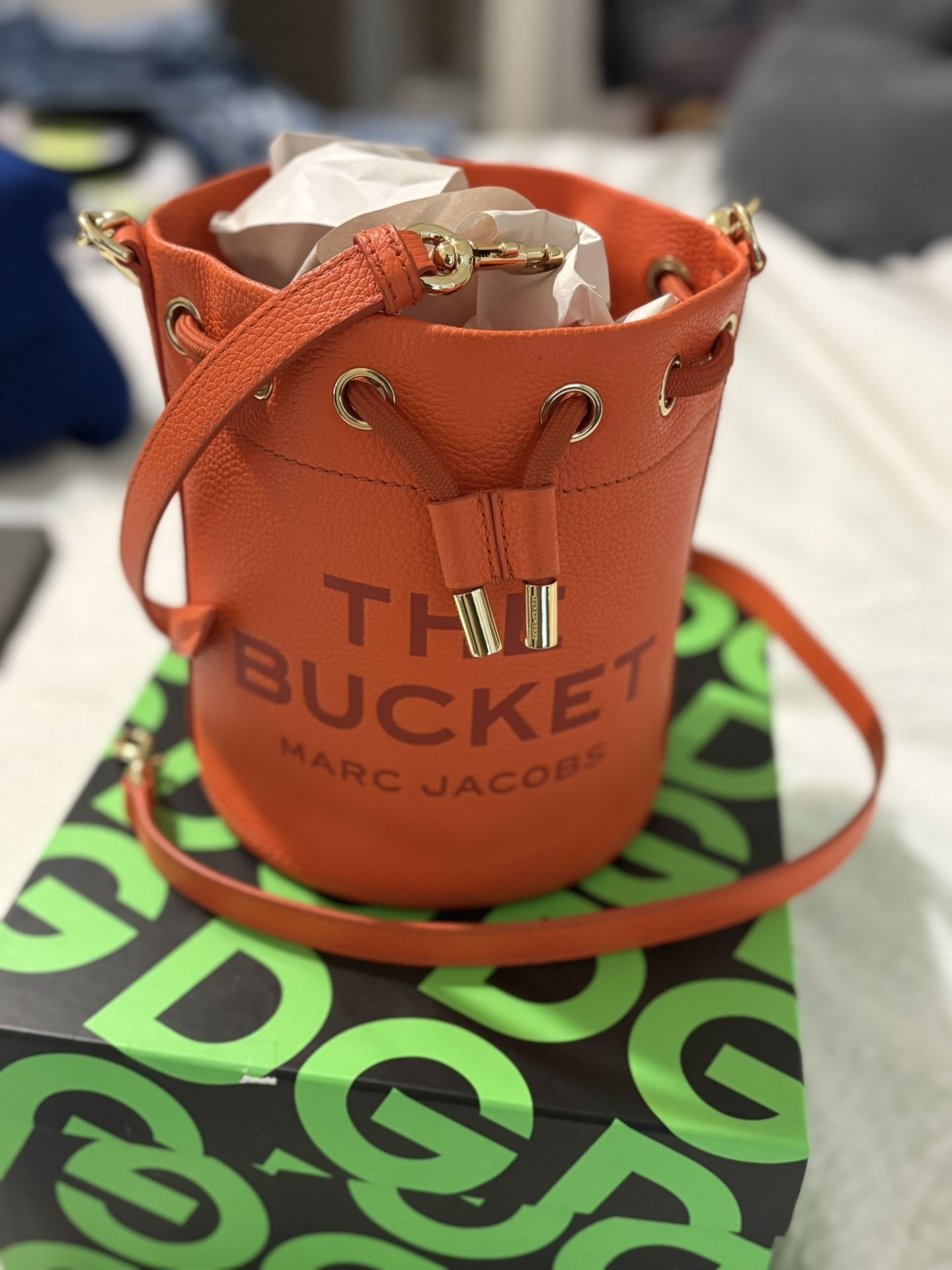 Marc Jacobs Orange Bucket Bag – Authentic
