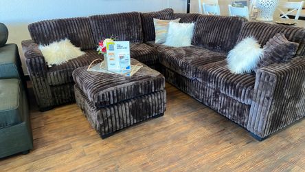 Brown sectional