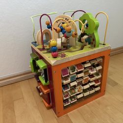 Zany Zoo Wooden Activity Cube For Babies And Toddlers