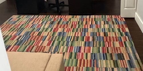 Pottery Barn Colorful Area Rug – Modern Pattern ($850)