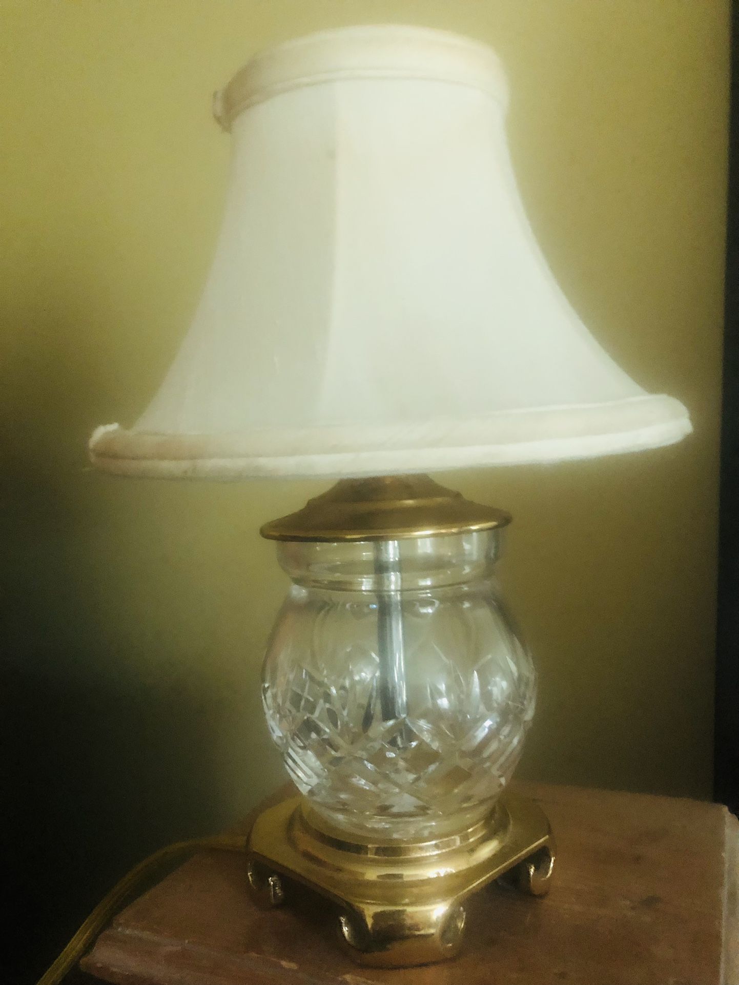 Vintage Waterford? Lismore pattern  lamp with shade