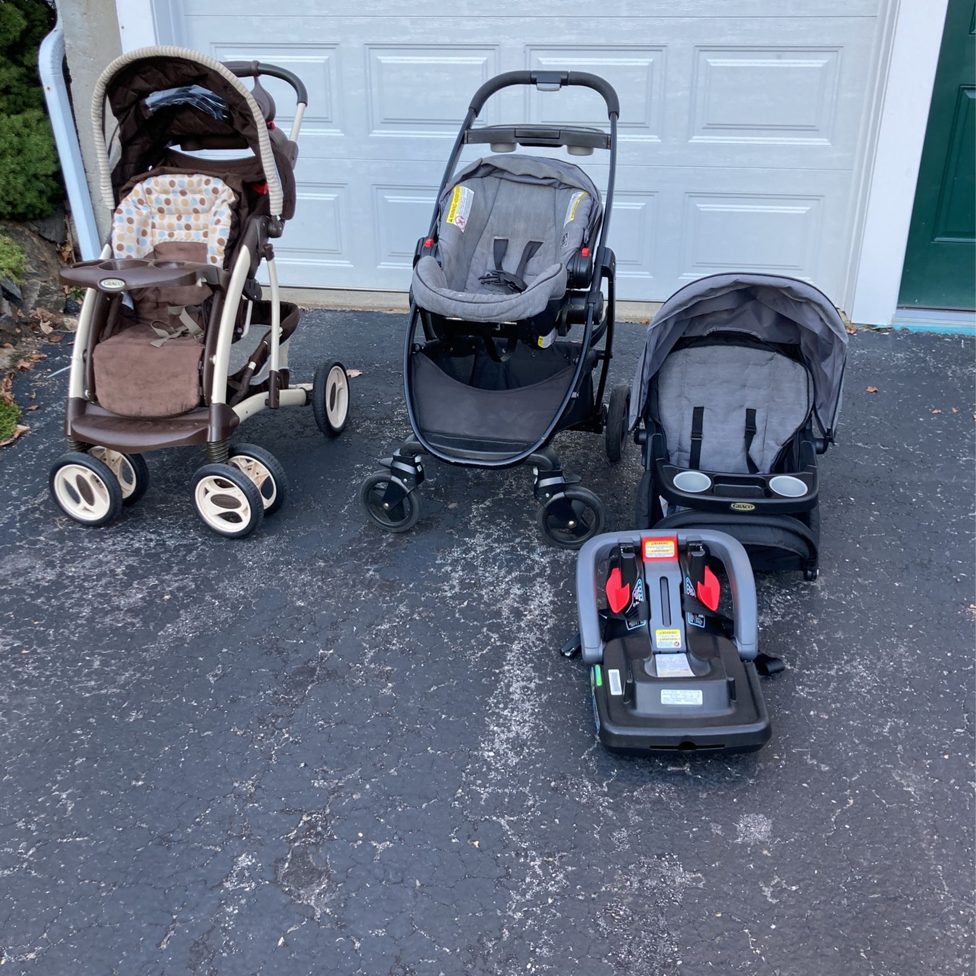 graco snugride 35 click connect stroller and car seat and another graco stroller