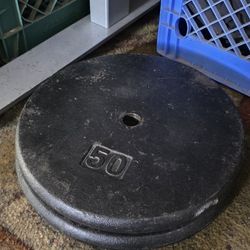 (2) 50lb Weight Plates 1nc