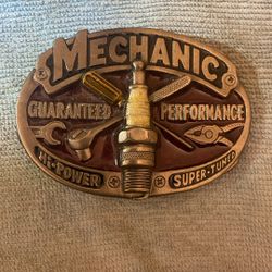 Vintage Original Mechanic Belt Buckle  1982 