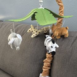 Safari Animals Baby Musical Crib Mobile