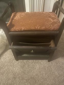 Antique Small Magazine Bench