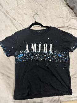 Amiri Paint Splatter Logo T-Shirt Black