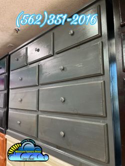 Nine drawer grey pinewood cajonera Comoda de Pino Nuevo
