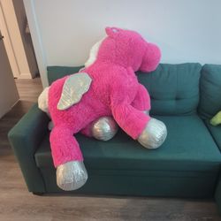 Stuffed Pink Unicorn/Green Frog