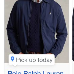 Navy Blue Polo Ralph Lauren Men Jacket Large