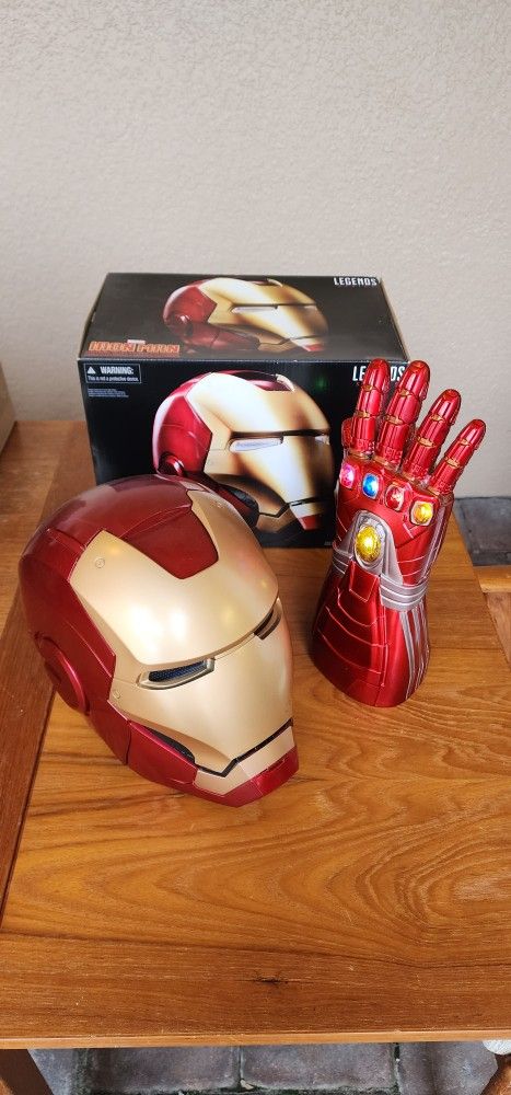 Ironman Helmet + Iron Infinity Gauntlet, Infinity Glove