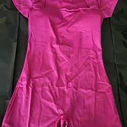 Pink Dress Shorts One Piece