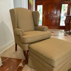 Wingback Chair And Ottoman