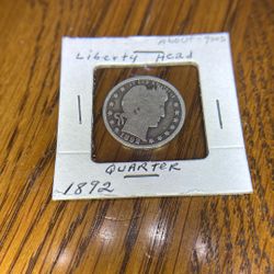 1892 Liberty Head Quarter