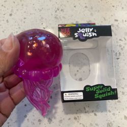 New Jelly Squish pink color skull squishy