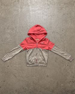 HOLLISTER CLASSIC HOODIE PINK + GREY S
