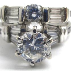 Women Wedding set 14kt White Gold 