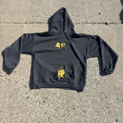 Patched Hoodie With flannel