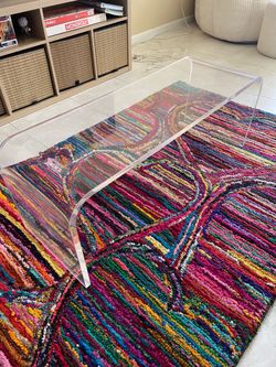 Clear acrylic table