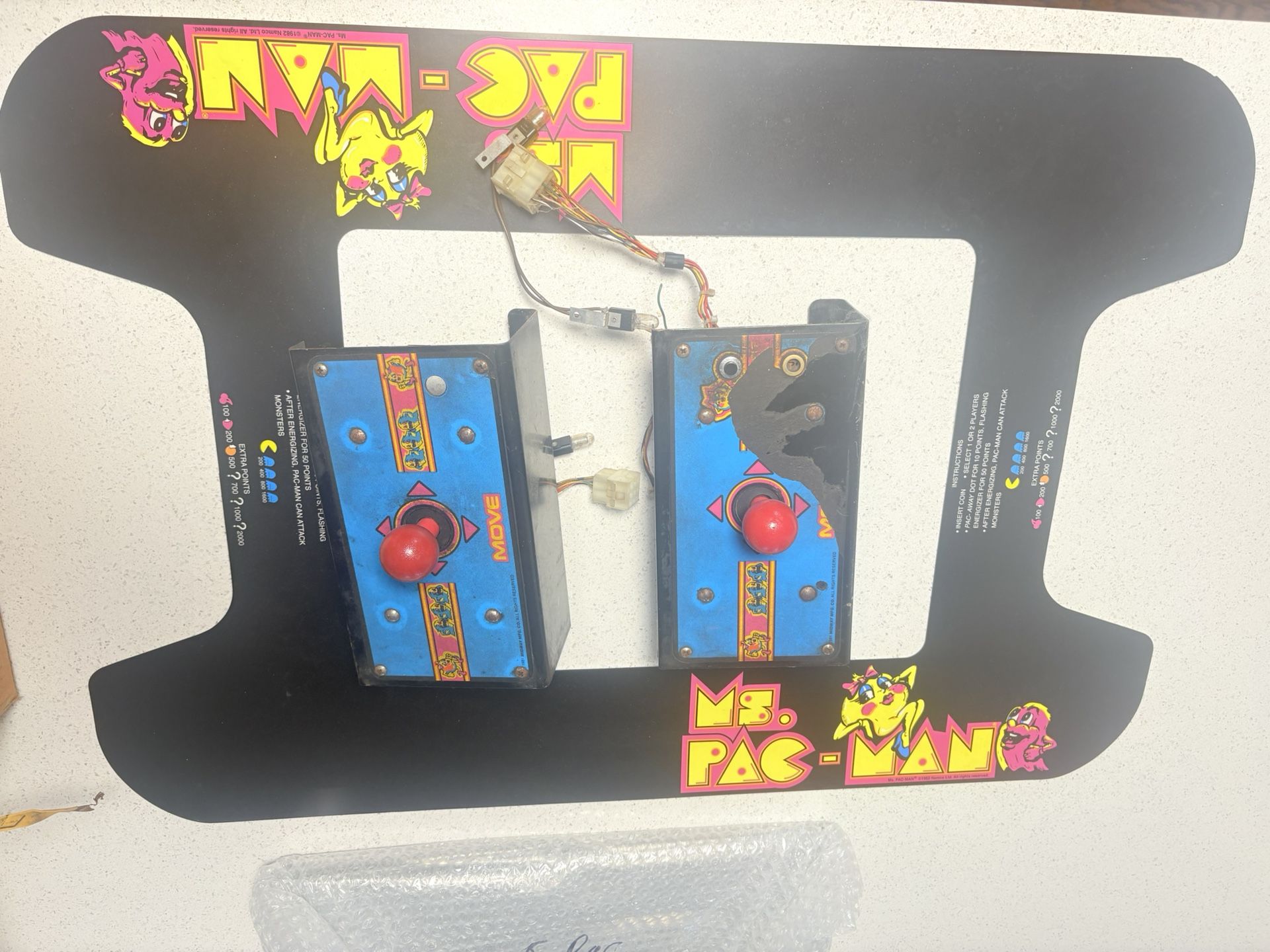 Ms Pac-man Cocktail Arcade Parts Lot